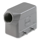 HARTING 0930 010 1521 Heavy Duty Connector Hood, PG16 Side Entry, 4 Pegs, Low Profile, Han B Series, 90°, Aluminium Body